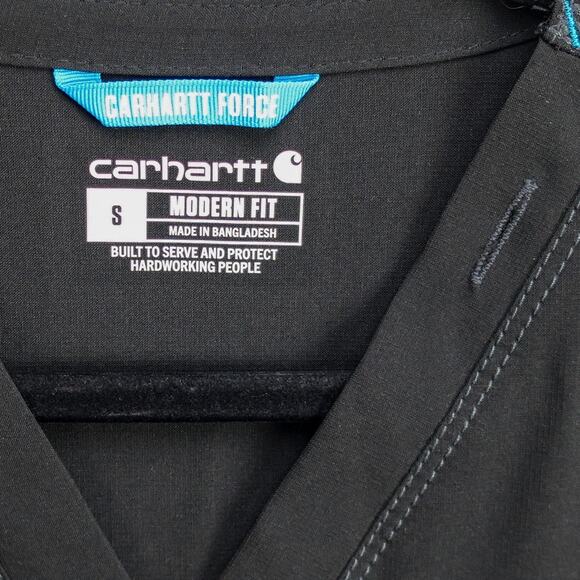 Carhartt Force Women’s Scrub Top Small Black Modern Fit V-Neck Stretch Rugged - Picture 3 of 13